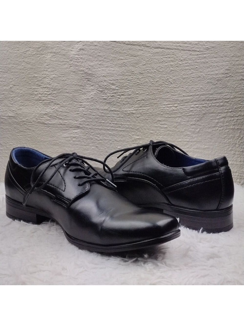Madden M-Clevrr Black Synthetic Upper Almond Toe Lace Up Men's Dress Shoe